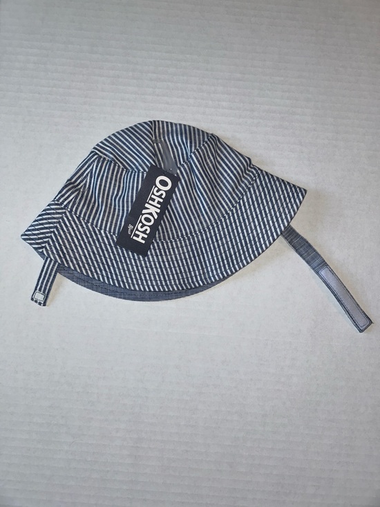 OshKosh B'gosh Navy and White Striped Velcro Bucket Hat - Picture 5 of 11